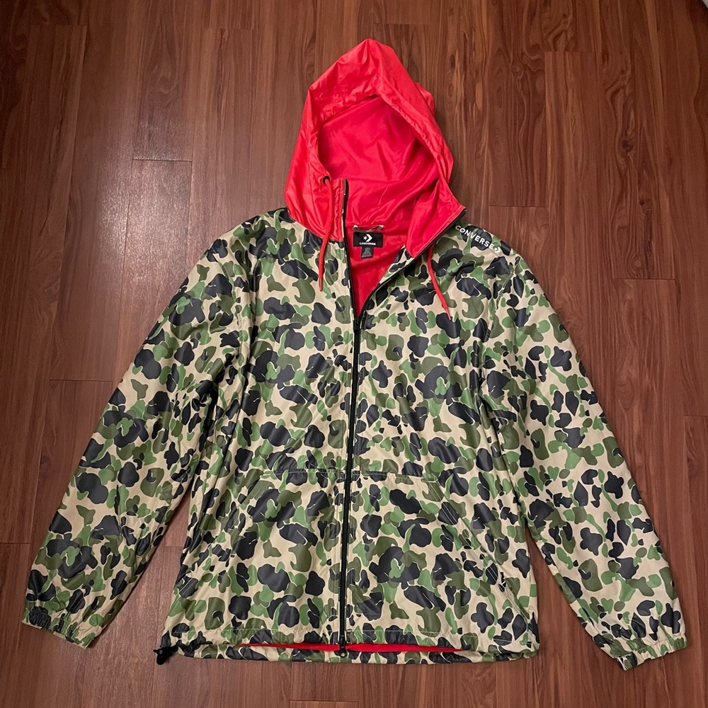 Converse windbreaker hoodie.